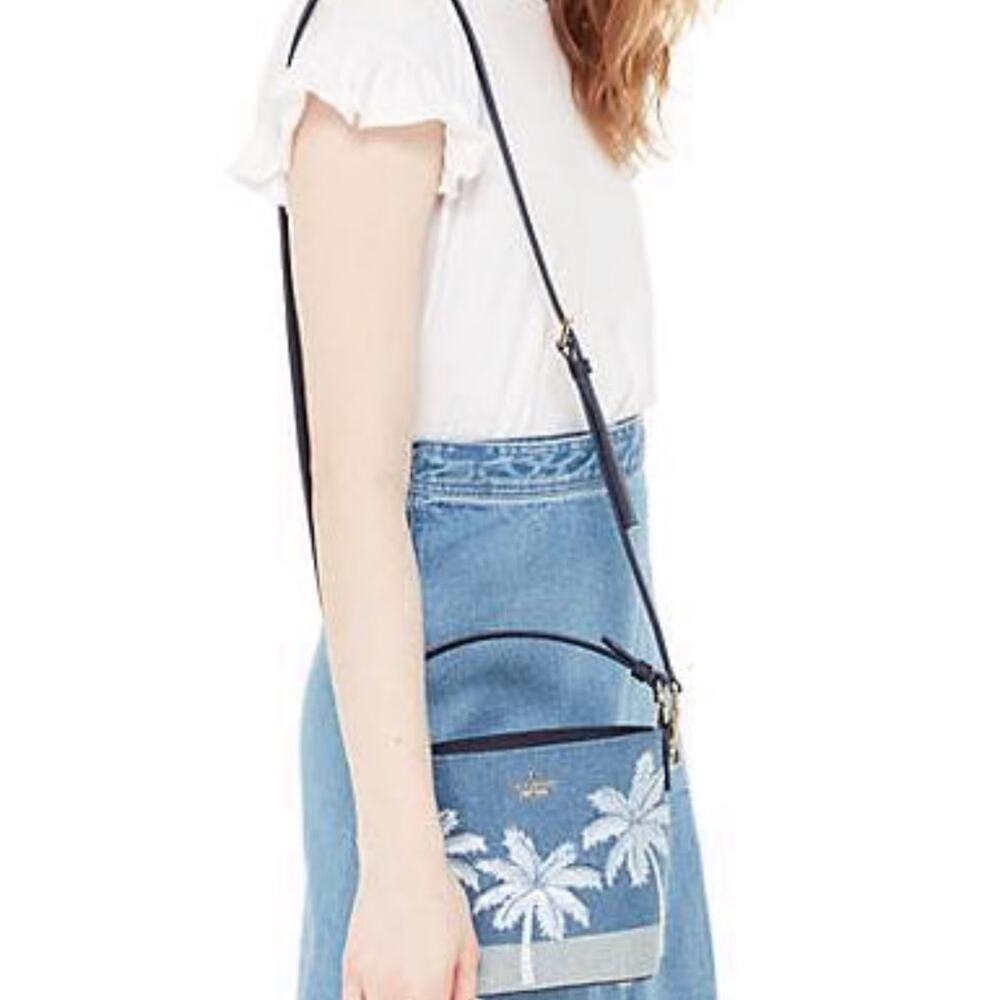 Kate Spade California Dreaming Pippa Blue‎ Denim Palm Tree Bucket Bag NEW RARE - Picture 14 of 14